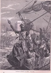 Richard débarquant à Jaffa en 1192 apr. J.-C.